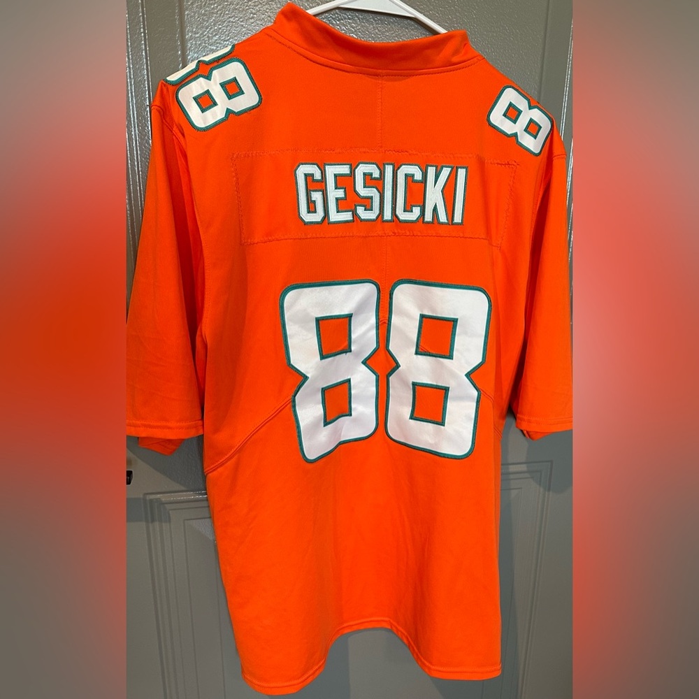Miami Dolphins Mike Gesicki #88 Orange NFL Stitched Jersey Men’s Size L NEW